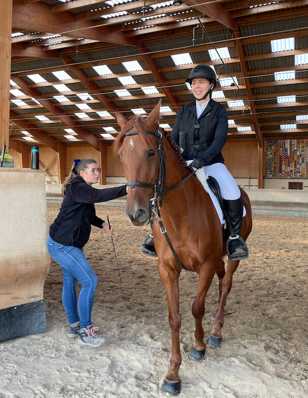 Concours de dressage pour la team